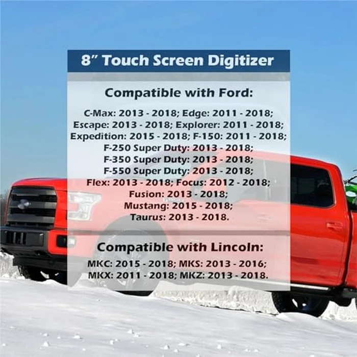 Micarun LCD Touch Screen Digitizer Glass 8" Sync 3 Radio Navigation Fit Ford C-Max Edge Escape Explorer F150 F250 F350 Focus Fusion Lincoln MKS MKC MKX MKZ Replaced OE# LQ080Y5DZ05 by Micarun - Image 3
