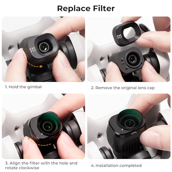 K&F Concept Filters for Mini 4 Pro, CPL+ ND4+ ND8+ ND16+ ND32+ ND64, 6 Pack Neutral Density Polarizing Filter for DJI Mini 4 Pro Accessories by K&F CONCEPT - Image 7
