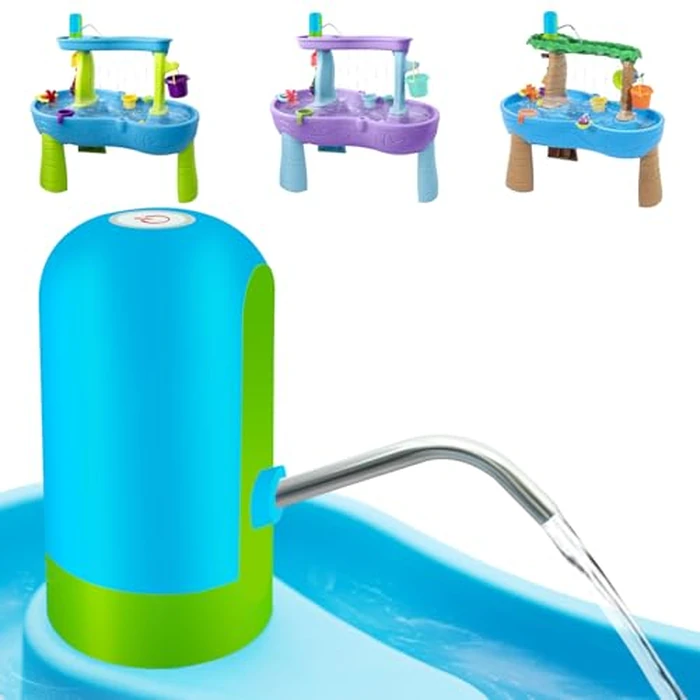 Intoypad Ultimate Water Table Pump: 3 Hours of Non-Stop Fun Rechargeable Battery Powered Water Pump for Toddlers Water Play Sand Table Toys Accessories Summer Outdoor Game Toys for Kids Blue by Intoypad - Image 1