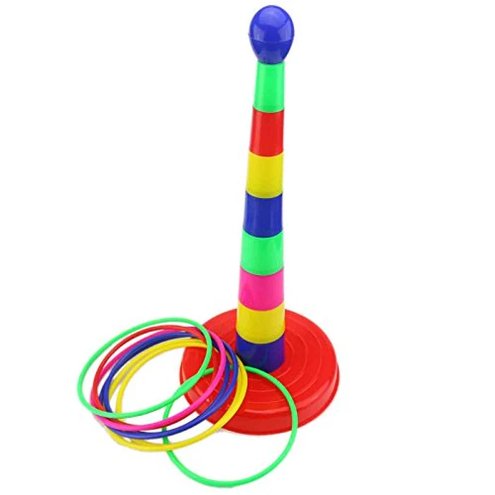 Ogrmar 18" Colorful Plastic Sport Ring Toss Game Set for Kids by Ogrmar - Image 1