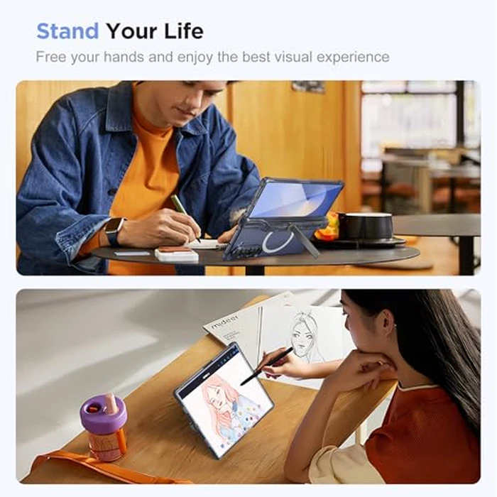 Beasyjoy for Samsung Z Fold 6 Case, Built-in Pen Holder,with Screen Protector and Stand, Compatible with Magsafe, Clear Case for Galaxy Z Fold 6, Clear Black by Beasyjoy - Image 7