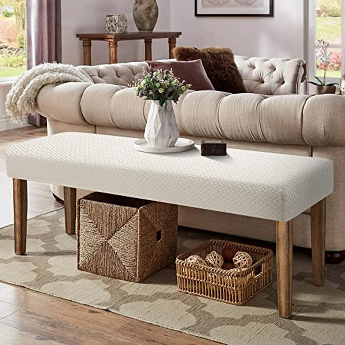 YISUN Polar Fleece Dining Room Bench Covers - Super Stretch Upholstered Bench Slipcover, Removable Washable Bench Protectors for Living Room, Bedroom, Kitchen by YISUN - Image 7