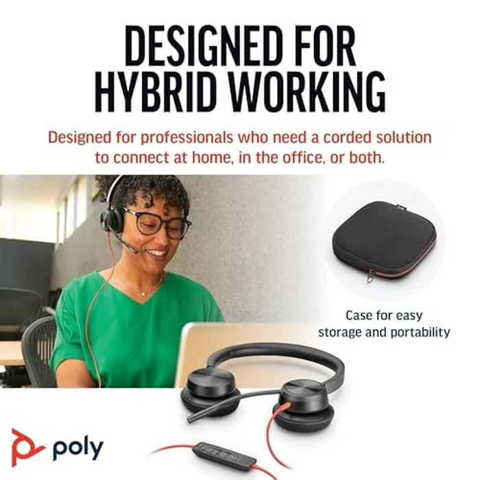 Poly Blackwire 8225 Premium Wired Headset (Plantronics) - Active Noise Canceling - Hi-fi Stereo - Connect to PC/Mac - Certified for Microsoft Teams - Amazon Exclusive by POLY - Image 2
