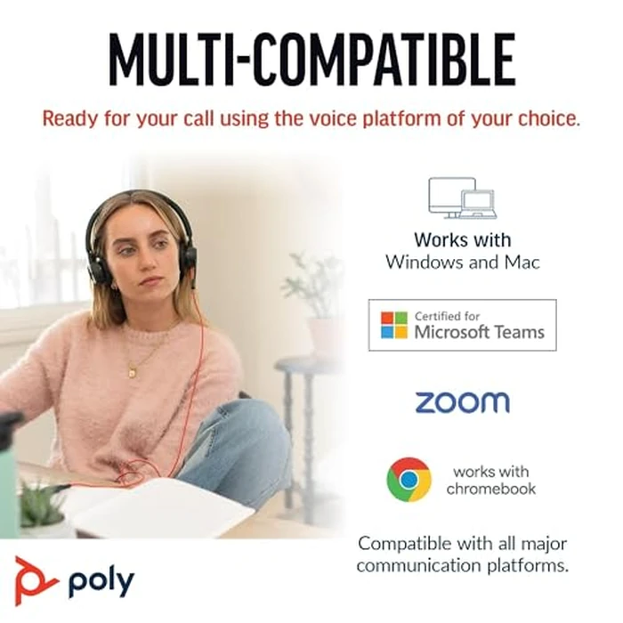 Poly Blackwire 8225 Premium Wired Headset (Plantronics) - Active Noise Canceling - Hi-fi Stereo - Connect to PC/Mac - Certified for Microsoft Teams - Amazon Exclusive by POLY - Image 7
