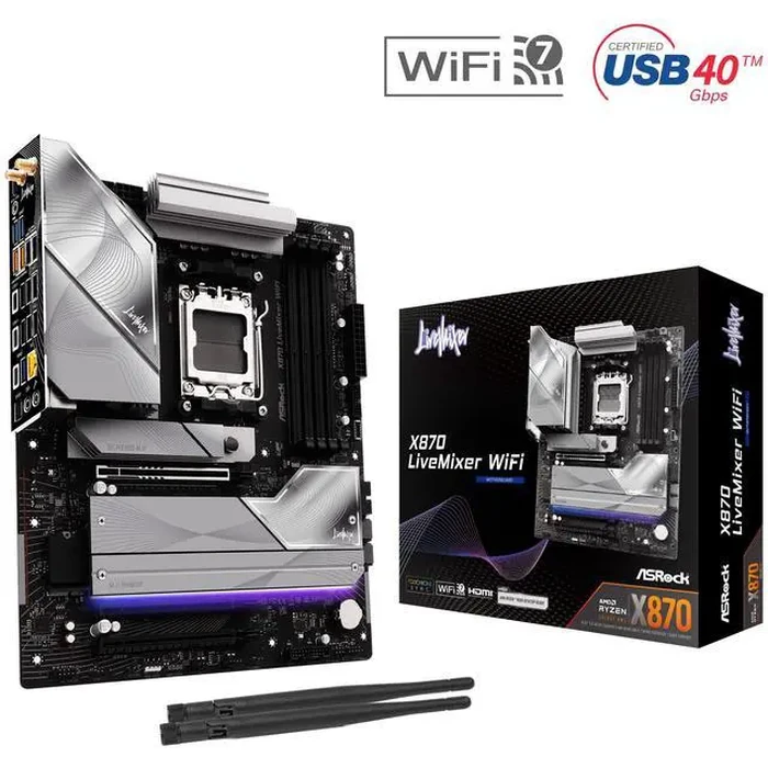 ASRock X870 LiveMixer WiFi AM5 ATX Motherboard by ASRock - Image 2