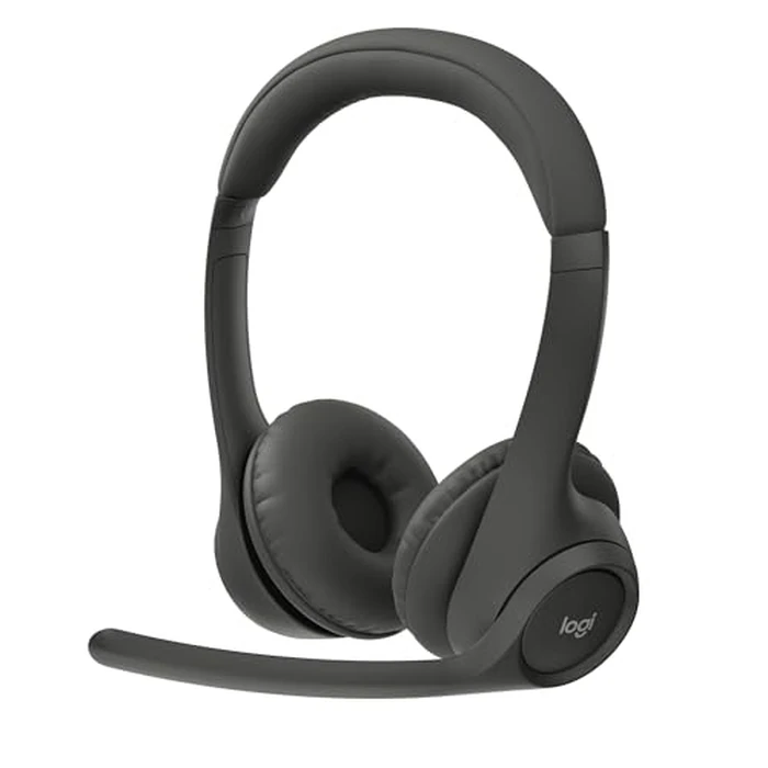 Logitech Zone 301 Wireless Bluetooth Headset with Noise-Canceling Microphone, Compatible with Windows, Mac, Chrome, Linux, iOS, iPadOS, Android - Graphite by Logitech - Used - Acceptable condition - CA$40.91