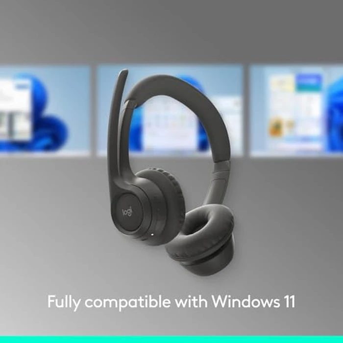 Logitech Zone 301 Wireless Bluetooth Headset with Noise-Canceling Microphone, Compatible with Windows, Mac, Chrome, Linux, iOS, iPadOS, Android - Graphite by Logitech - Image 5