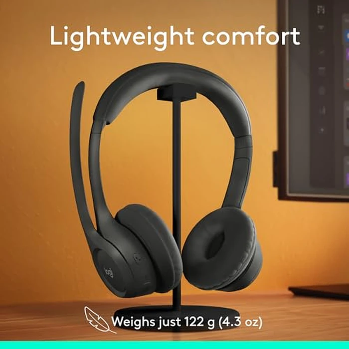 Logitech Zone 301 Wireless Bluetooth Headset with Noise-Canceling Microphone, Compatible with Windows, Mac, Chrome, Linux, iOS, iPadOS, Android - Graphite by Logitech - Image 9