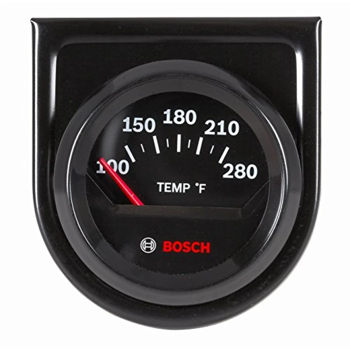 Bosch SP0F000049 Style Line 2" Electrical Water/Oil Temperature Gauge (Black Dial Face, Black Bezel) by Bosch - Used - Acceptable condition - CA$22.81