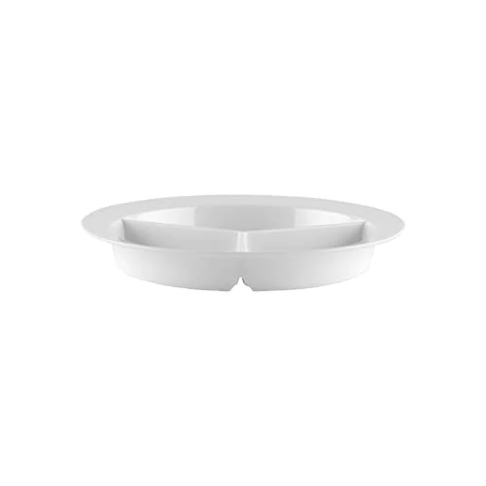G.E.T. P-1530-W-EC Melamine 3- Compartment Deep Divided Plates, 9", White (Set of 4) by GET - Image 2