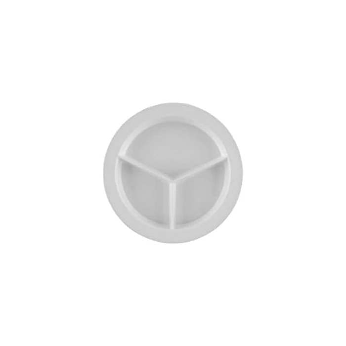 G.E.T. P-1530-W-EC Melamine 3- Compartment Deep Divided Plates, 9", White (Set of 4) by GET - Image 3
