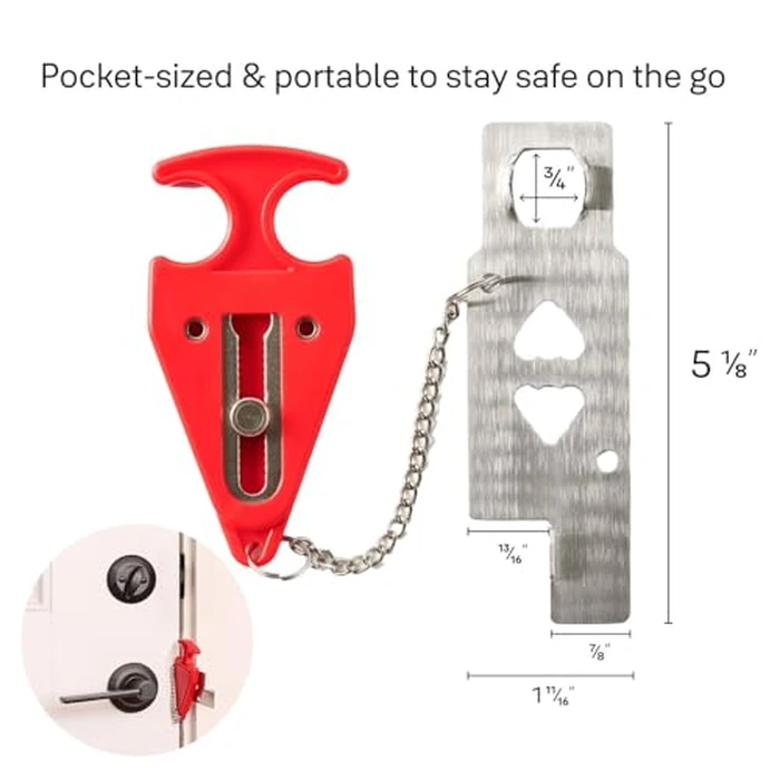 Master Lock Portable Door Lock for Travelers at Hotel, Apartment, Front Entry Security with Stopping Protection by Master Lock - Image 4