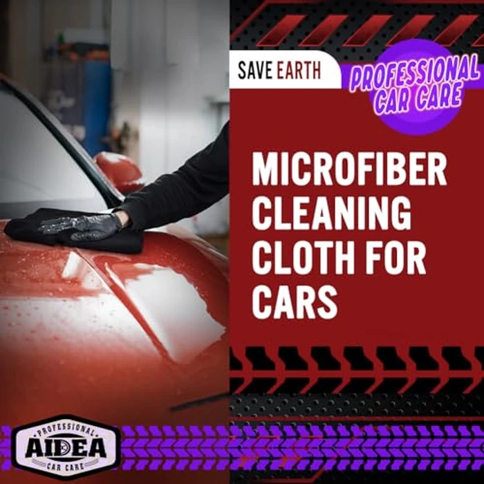 AIDEA Microfiber Cleaning Cloths Black 50PK, Microfiber Towels for Cars, Premium Car Cloth, Dusting Cloth Lint Free Cleaning Rags for SUVs, House, Kitchen, Window, Workshops,12x12" by AIDEA - Image 4