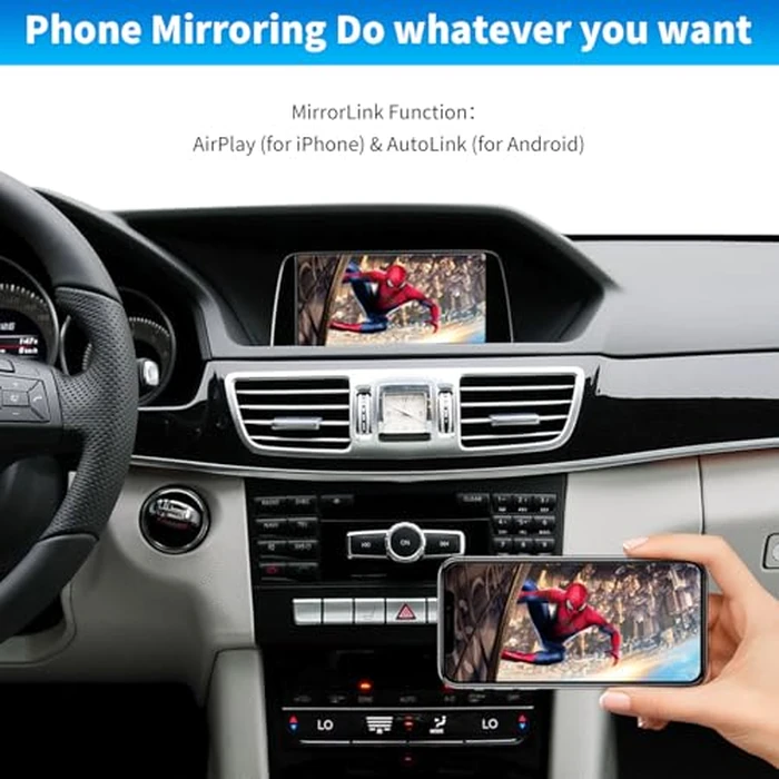 Road Top Wireless CarPlay & Android Auto Retrofit Kit for Mercedes-Benz E-Class W212 E Coupe C207 2012-2015, NTG4.5/4.7 System, CarPlay Interface Decoder, MirrorLink, Backup Camera, OEM Knob Control by Road Top - Image 4