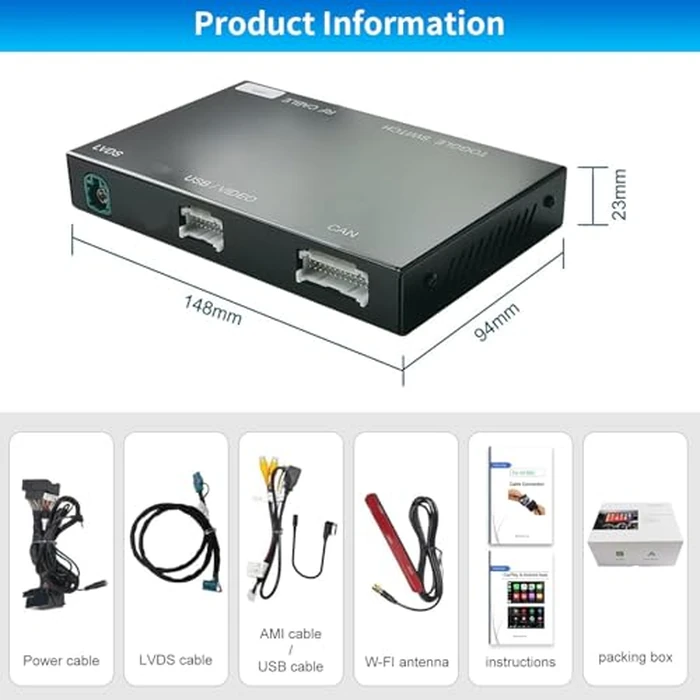 Road Top Wireless CarPlay & Android Auto Retrofit Kit for Mercedes-Benz E-Class W212 E Coupe C207 2012-2015, NTG4.5/4.7 System, CarPlay Interface Decoder, MirrorLink, Backup Camera, OEM Knob Control by Road Top - Image 7