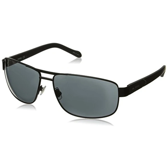 Fossil Men's Fos3060s Rectangular Sunglasses MATTE BLACK/GRAY 63 mm by Fossil - Image 1