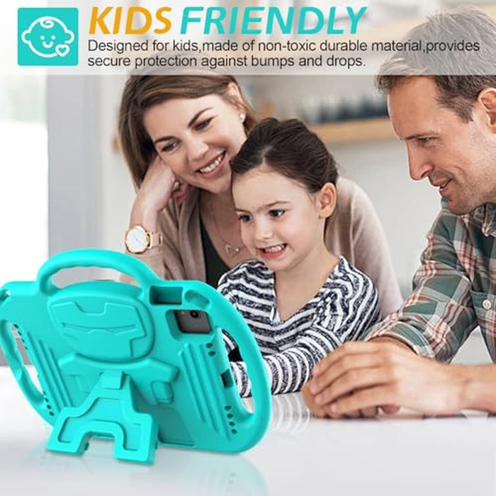 AVAWO Kids Case for iPad 10th 10.9 Inch 2022/iPad Air 6/5/4 2024 Generation Pro 12345- with Shoulder Strap/Handles/Adjustable Kickstand Light Weight Durable Cover for iPad 10 gen, Turquoise by AVAWO - Image 7