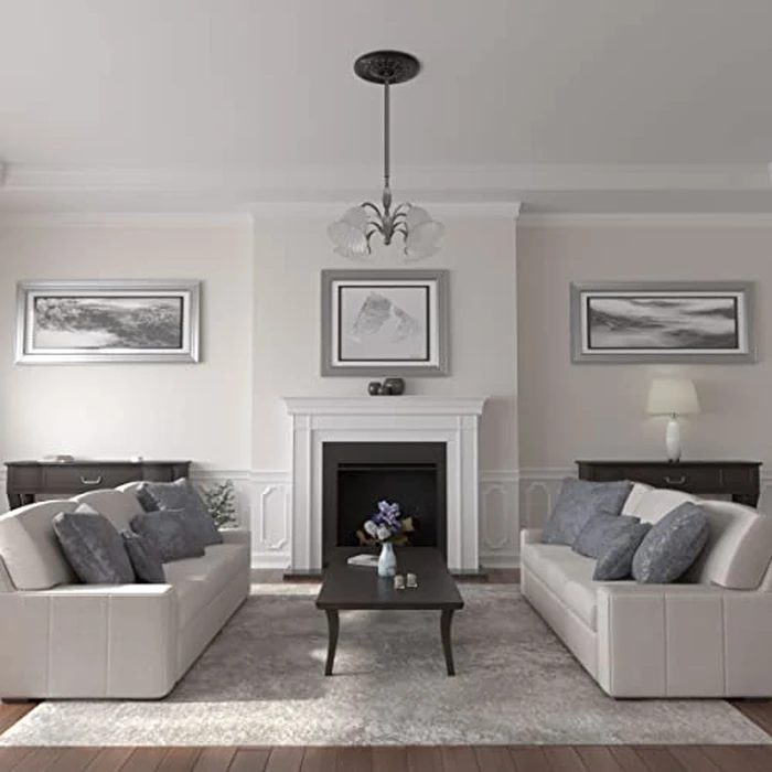 Ekena Millwork CM20ALBLF Alexa Ceiling Medallion, 20 1/2 OD x 1 7/8 P, Jet Black by Ekena Millwork - Image 4