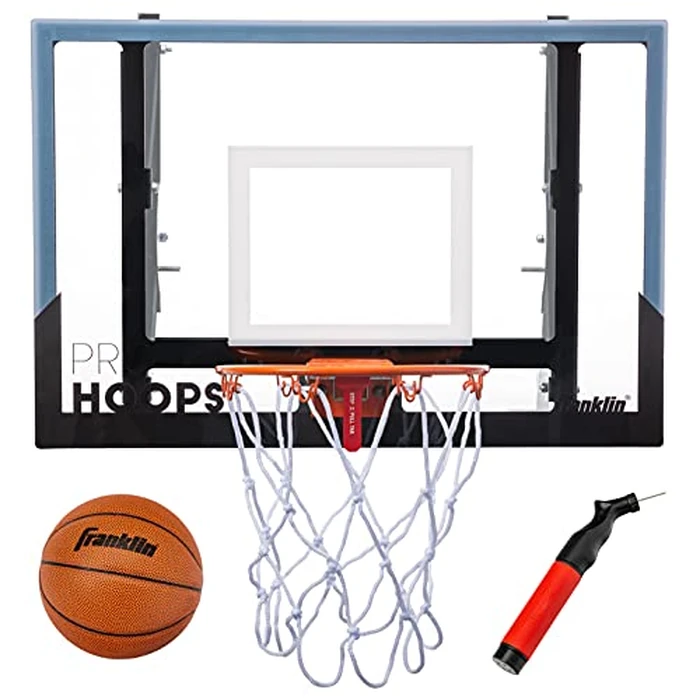 Franklin Sports Wall Mounted Basketball Hoop - Fully Adjustable - Shatter Resistant - Accessories Included Black/White by Franklin Sports - Used - Like New condition - US$83.60