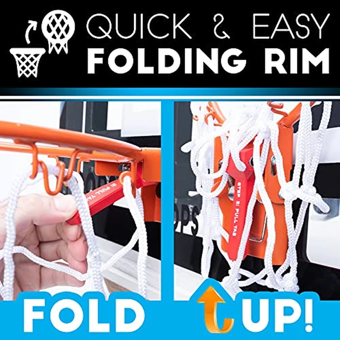 Franklin Sports Wall Mounted Basketball Hoop - Fully Adjustable - Shatter Resistant - Accessories Included Black/White by Franklin Sports - Image 4