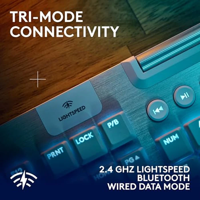 Logitech G915 X Lightspeed Low-Profile Wireless Gaming Keyboard, Double-Shot PBT Keycaps, Fully Programmable Keys, RGB Backlighting, Sleek Aluminum Finishing, GL Brown Tactile Switches - White by Logitech G - Image 5