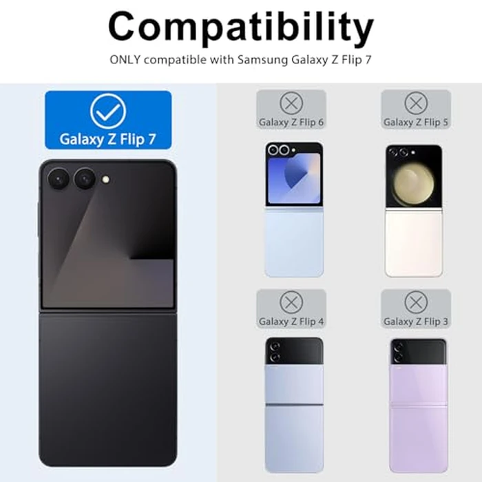 HianDier for Z Flip 7 Case Wallet with Card Holder for Women Gilrs PU Leather with Zipper Slot Detachable Crossbody Strap Shockproof Protective Flip Phone Cover for Galaxy Z Flip 7 Case, White by HianDier - Image 2