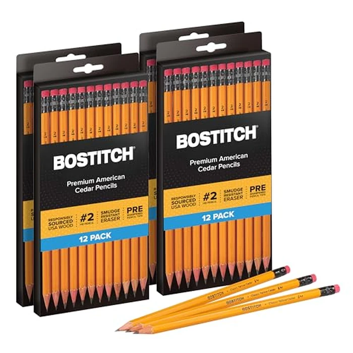 Bostitch Premium #2 Pencils, American Cedar Wood, Pre-Sharpened, HB Graphite, 48-Pack by Bostitch - Used - Good condition - CA$14.03