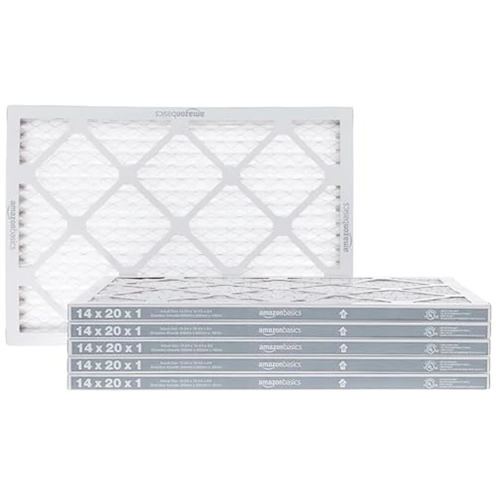 Amazon Basics 14x20x1 Air Filter 6 Pack, Merv 8 AC Furnace Filters by Amazon Basics - Used - Good condition