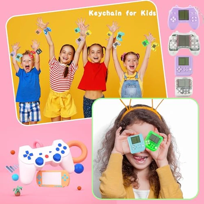 Conagel 24 Pack Video Game Keychains Video Game Party Favors Mini MultiColors Gamepad Keychain Bulk for Kids Birthday Party Supplies Goodies Bags Stuffer by Conagel - Image 7