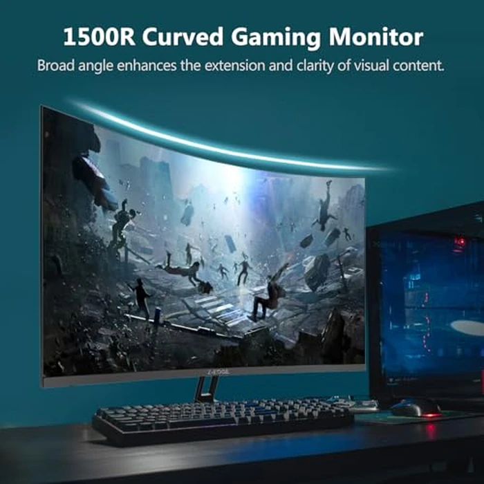 Z-Edge 32 inch Curved Gaming Monitor, QHD 1440P 180Hz 165Hz 144Hz Curved Monitor, 1500R Computer Monitor, MPRT 1ms Monitor, 16.7M Colors, 3000:1 Contrast, UG32 Ultra Slim Bezel, DP x2, HDMI x2 by Z Z-EDGE - Image 5