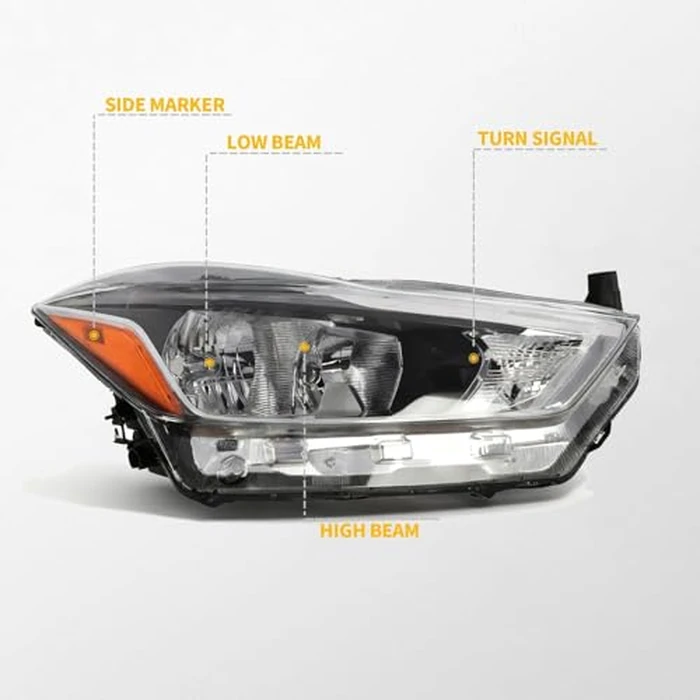 Jecoupoon Right Halogen Headlight Compatible with Kicks S/SR/SV 2018-2020 W/O Bulb Headlamp Passenger side Front Light 260105RL0A NI2503264 by Jecoupoon - Image 2