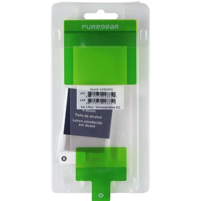 PureGear Tempered Glass for Samsung Galaxy S22 (63903PG) - Clear by PureGear - Refurbished - Brand New condition - US$8.28