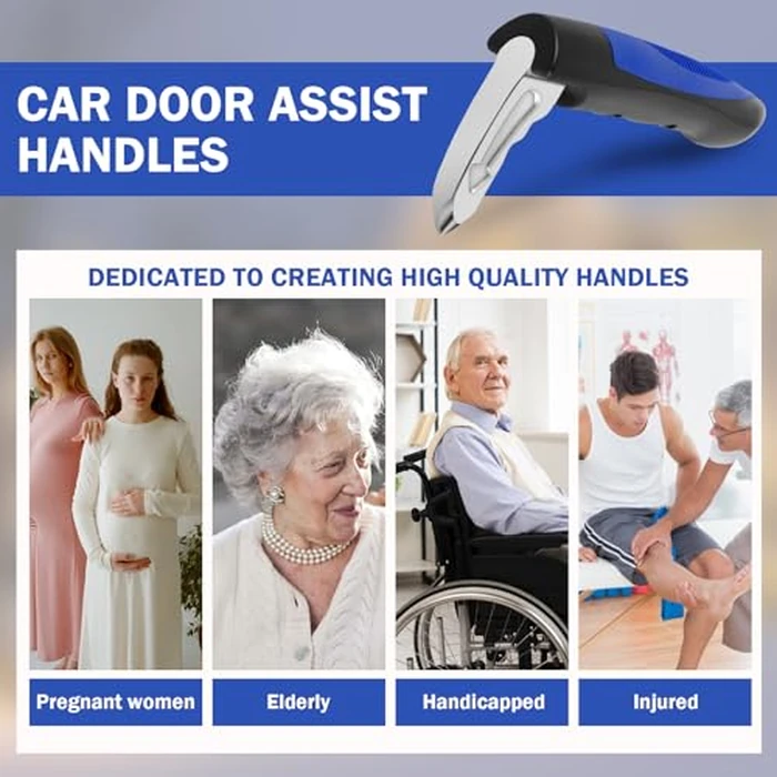 2Pcs Car Door Assist Handles Portable Automotive Car Handle Assist for Seniors Multifunctional 2 in 1 Window Breaker Vehicle Support Handles for Car (Blue) by MXDRSWLL - Image 7