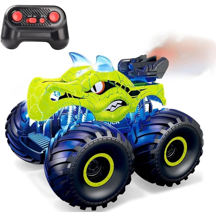 Threeking 1:18 Dinosaur RC Car Remote Control Car - Green by Threeking - Refurbished - Excellent condition