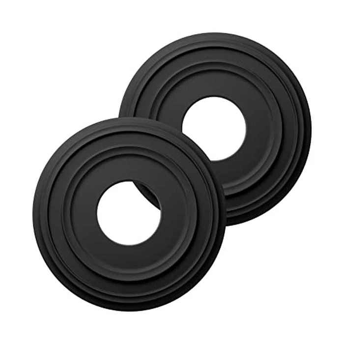 EIFHYT Matte Black PU Ceiling Medallions for Light Fixtures and Ceiling Fans, 12-1/4"OD x 4" ID x 1" P (Fits Canopies up to 7") by EIFHYT - Used - Acceptable condition - US$15.91