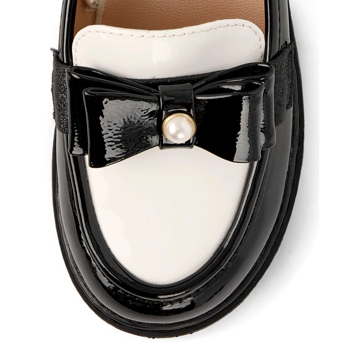 Gymboree,Girls and Toddler Slip On Loafer,Black/White,7 by Gymboree - Image 2