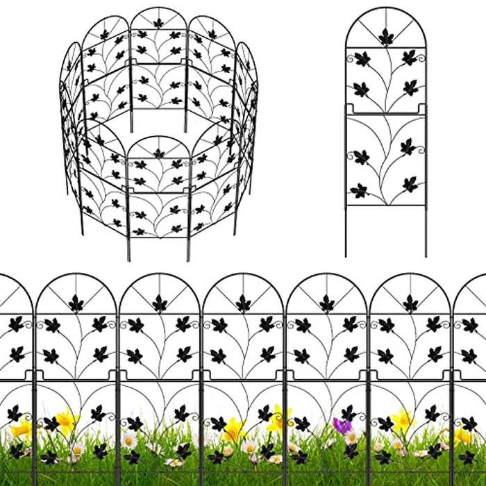 15 Pack Decorative Garden Fence Panels No Dig Fencing, Total 38in (H) x 16ft (L) Coated Metal RustProof Landscape Wire Border Folding Patio Fences Flower Bed Fencing Animal Barrier for Dog by NANANARDOSO - Used - Very Good condition