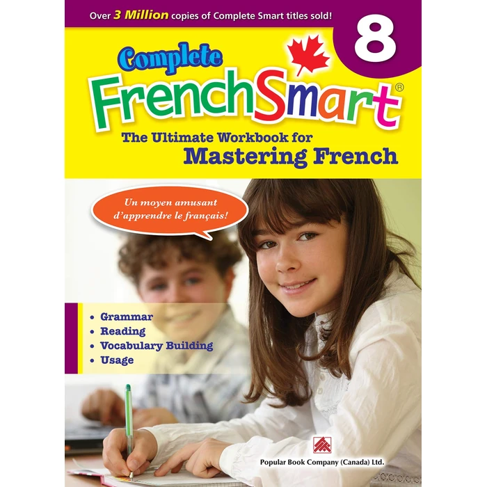 Complete FrenchSmart 8: Canadian Curriculum French Workbook for Grade 8 by Popular Book Company - Used - Acceptable condition