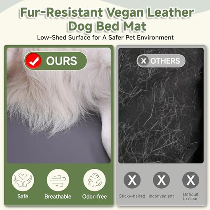 WAYIMPRESS Dog Crate Pad, Double-Sided Waterproof Crate Mat Bed, Outdoor Kennel Mat Pet Sleeping for Medium Large Dogs, Waterproof, Wipeable, Anti-Slip, Kennel Pads 35 x 22 Inch, Dark Gray by WAYIMPRESS - Image 4