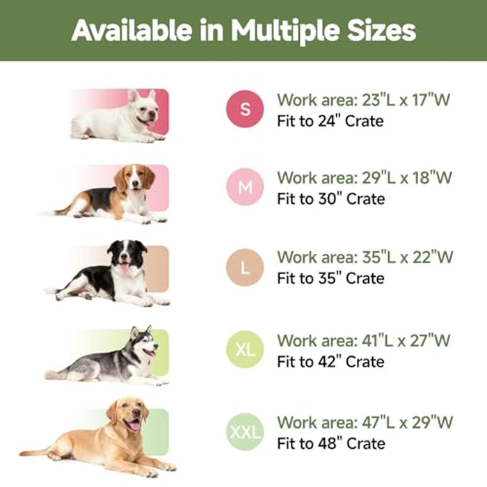 WAYIMPRESS Dog Crate Pad, Double-Sided Waterproof Crate Mat Bed, Outdoor Kennel Mat Pet Sleeping for Medium Large Dogs, Waterproof, Wipeable, Anti-Slip, Kennel Pads 35 x 22 Inch, Dark Gray by WAYIMPRESS - Image 7