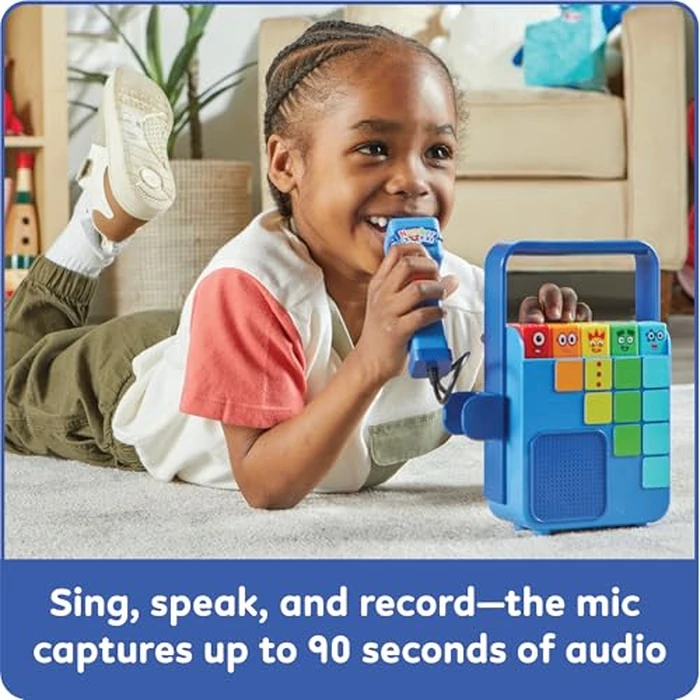 hand2mind Numberblocks Sing and Record Music Player, Kids Karaoke Microphone, Musical Toys, Toddler Boombox, Counting Toys, Preschool Math Learning Activities, Numbers for Toddlers, Birthday Gifts by hand2mind - Image 4