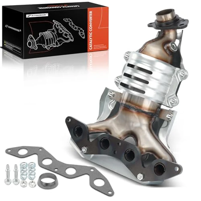 A-Premium Exhaust Manifold Catalytic Converter W/Gasket Kit Direct-Fit Compatible with Honda Civic & Acura EL 2001-2005 L4 1.7L, Front Side - EPA Compliant by A-premium - Used - Good condition - CA$112.22