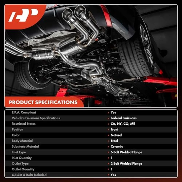 A-Premium Exhaust Manifold Catalytic Converter W/Gasket Kit Direct-Fit Compatible with Honda Civic & Acura EL 2001-2005 L4 1.7L, Front Side - EPA Compliant by A-premium - Image 3