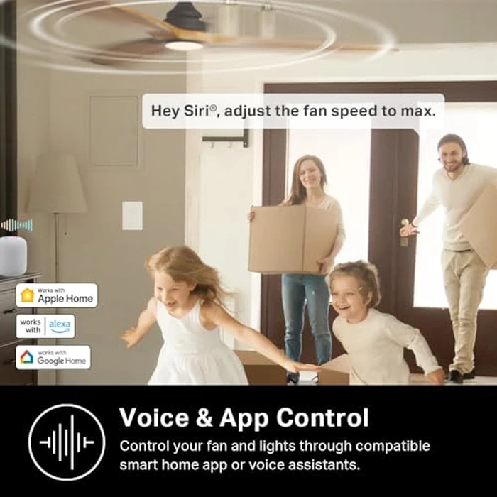 Kasa Smart Ceiling Fan Control & Dimmer Switch (KS240) - Adjustable 4-Speed Fan & Brightness Control, Works w/Apple HomeKit, Alexa & Google Home, Single Pole, 2.4G Wi-Fi Only, Neutral Wire Required by Kasa Smart - Image 4