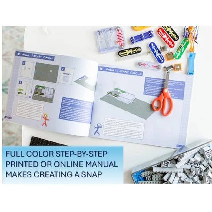 Snap Circuits BRIC: Structures | Brick & Electronics Exploration Kit | Over 20 Stem & Brick Projects | Full Color Project Manual | 20 Parts | 75 BRIC-2-Snap Adapters | 140+ BRICs by Snap Circuits - Image 4