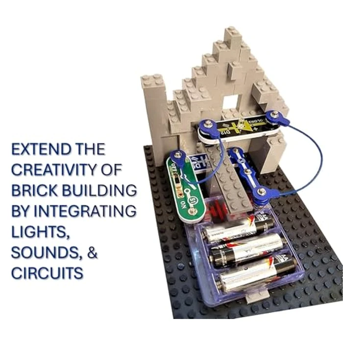 Snap Circuits BRIC: Structures | Brick & Electronics Exploration Kit | Over 20 Stem & Brick Projects | Full Color Project Manual | 20 Parts | 75 BRIC-2-Snap Adapters | 140+ BRICs by Snap Circuits - Image 8