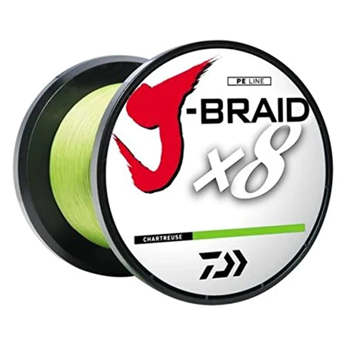 Daiwa J-Braidx8 JB8U65-3000CH 16 lbs Test, Chartreuse Bulk by Daiwa - Image 1