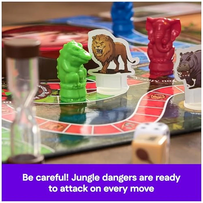 Spin Master Games, Jumanji 30th Anniversary Edition, The Classic Thrilling Adventure Family Board Game Based on the Action-Comedy Movie, Updated Jungle Challenges, 2-4 Players, for Ages 6 & Up by Spin Master Games - Image 5