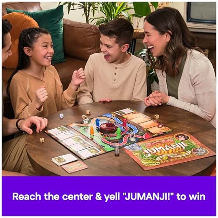 Spin Master Games, Jumanji 30th Anniversary Edition, The Classic Thrilling Adventure Family Board Game Based on the Action-Comedy Movie, Updated Jungle Challenges, 2-4 Players, for Ages 6 & Up by Spin Master Games - Image 6