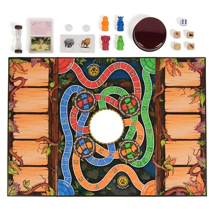 Spin Master Games, Jumanji 30th Anniversary Edition, The Classic Thrilling Adventure Family Board Game Based on the Action-Comedy Movie, Updated Jungle Challenges, 2-4 Players, for Ages 6 & Up by Spin Master Games - Image 7